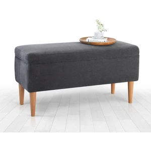 Lorence Home Glend Sandıklı Bench Puf - Gri