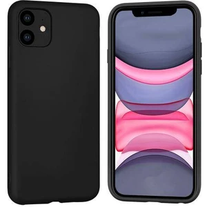 Apple iPhone 11 İçi Kadife Silikon Kılıf Siyah
