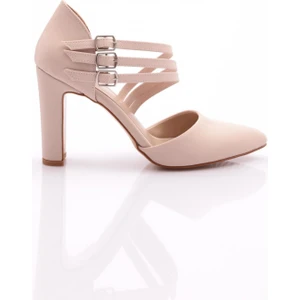 Dgn 318 Kadin Kalin Topuklu Bileği Kemerli Topuklu Ayakkabi