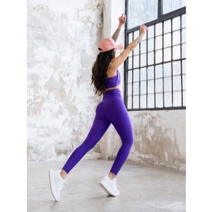 Mor Ekstra Yüksek Bel Toparlayıcı Spor Tayt
