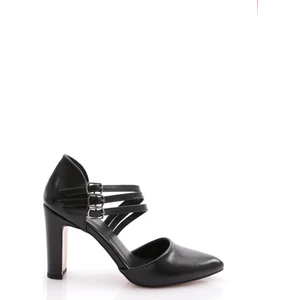 Dgn 318 Kadin Kalin Topuklu Bileği Kemerli Topuklu Ayakkabi