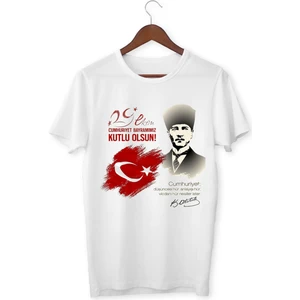 Alpşan Ticaret Cumhuriyet Bayramı Tişört 29 Ekim Tişört 101. Yıl T-Shirt Atatürk Tişört