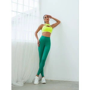 Yeşil Ekstra Yüksek Bel Toparlayıcı Spor Tayt