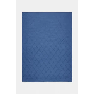 Pamuk Ipek Monogram Şal 40753-MAVI