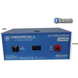 12.8V 300AH Lifepo4 Lityum Demir Fosfat Akü(Bluetoothlu)