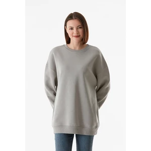 Basic Bisiklet Yaka Sweatshirt
