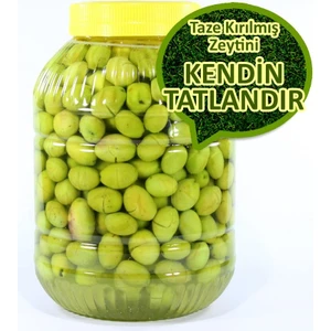Kendin Tatlandır Ham Yeşil Kırma Zeytin Domat 3 kg