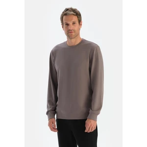 Gri Erkek Modal Bis Yaka Sweatshırt