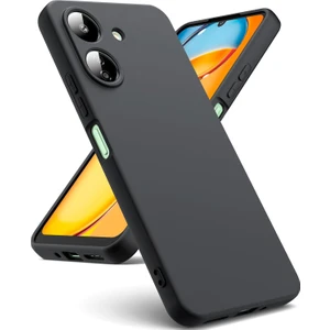 Xiaomi Redmi 13C Uyumlu Içi Kadife 3D Kamera Korumalı Darbe Emici Elden Kaymaz Silikon Kılıf