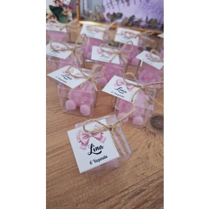 sevgiliatolyemm mutluluk getirmesi dileğiyle Mika Kutuklu Ayıcık Mum 10 Adet Bebek Hediyelik Babyshower