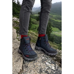 Soğuk Geçirmez Unisex Uzun Outdoor Trekking Bot Ayakkabı LACİVERT