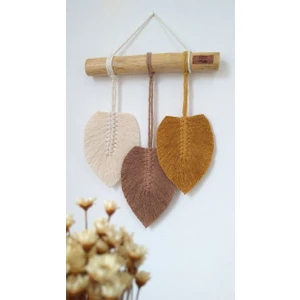 Mina Souvenir Bohem Makrome Yaprak Desen Duvar,Kapı Süsü