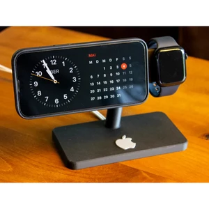Apple Uyumlu Şarj Standı / Kablosuz Şarj Standı Siyah