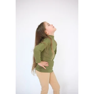 Pour La Riviere Kız Çocuk Günlük Organik Doğal Pamuklu Likralı Basic Body Bluz