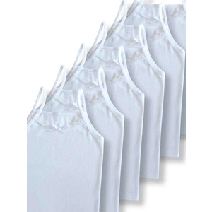 Giza Kids %100 Pamuklu Kız Çocuk Ribana Atlet Fanila Iç Çamaşır 6lı Set