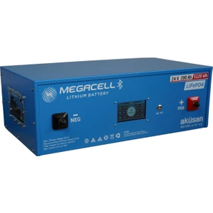 25.6V 200AH (Bluetooth) Lifepo4 Lityum Demir Fosfat Akü(Dokunmatik Ekran)