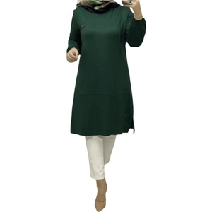 Fırfır Desenli Kristal Kumaş Tunik