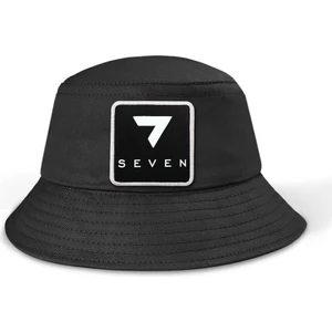 V1 Bucket 7 Numara - 5sb Kod Logolu Unisex Bucket Siyah Şapka