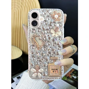 iPhone 16 Plus Uyumlu Ultra Lüx Renkli Damla Taşlı Koruyucu Yapılı Özel Yapım Premium Kılıf