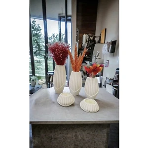 Dekoratif Vazo ve Mumluk Seti 5 Parça