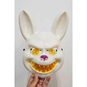 Atölye Mi Beyaz Tavşan Halloween Maske Katil Tavşan Cadılar Bayramı Maskesi