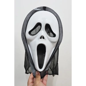 Atölye Mi Çığlık Maske Halloween Maske Arkası Tüllü Cadılar Bayramı Maskesi