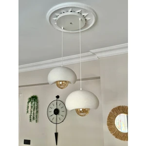 Limon 3Design 2 Li Sarkıt Avize Rustik E27 Modern Avize Bohem Beton Görünüm (E27 Ampul Dahildir.)