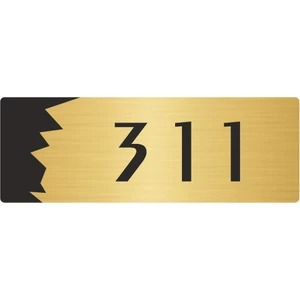Özarslan Dizayn Metal Departman Kapı Isimliği Yönlendirme Levhası 311 10X20 cm Altın Renk