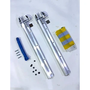 Balkon Duvarında Mermere Kolay Monte Alüminyum Kurutma Askısı 24 Mandal+20 mt Ip Hediyeli+Vida Dahil