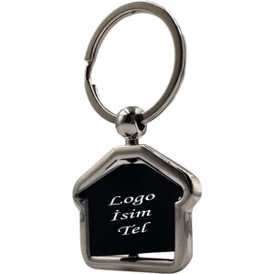 Metal Ev Şeklinde Anahtarlık Isme Özel