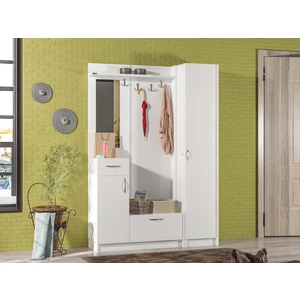 ABRE vm-3637 BEYAZ VESTİYER PORTMANTO AYAKKABILIK