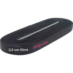 Geniş Lastik 2.5 cm 10 mt Paça Lastik Bel Lastik Don Lastik Alez Lastik Çok Amaçlı Lastik