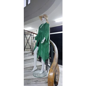 Italyan Ipek Detaylı Oversize Kaftan & Bluz