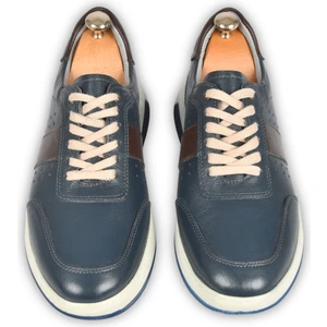 Bağcıklı Ortopedik Poli Taban Deri Spor Sneaker Ayakkabı 2509956