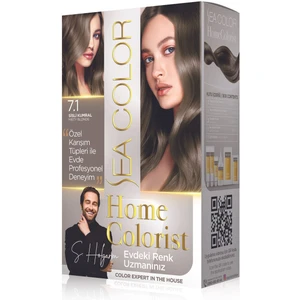 Sea Color Home Colorıst (Evdeki Profesyonel Renk Uzmanınız) 2x50 Ml + 30 Ml Asistan Tüp Saç Boyası Sisli Kumral 7.1