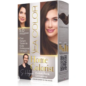 Sea Color Home Colorıst (Evdeki Profesyonel Renk Uzmanınız) 2x50 Ml + 30 Ml Asistan Tüp Saç Boyası Kahve Çekirdeği 5.0