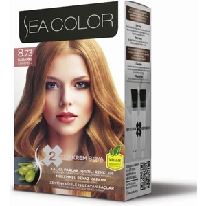 Sea Color Mükemmel Beyaz Kapama (1 Pk X 2 Tüp Saç Boyası Ve Oksidan) 8.73  Karamel