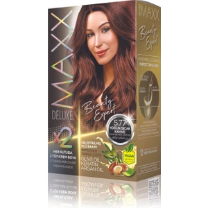 Maxx Deluxe Beauty Serıes Keratinli Kalıcı Saç Boyası (2x50ml) 34 Harika Renk Yoğun Sıcak Kahve 5.77