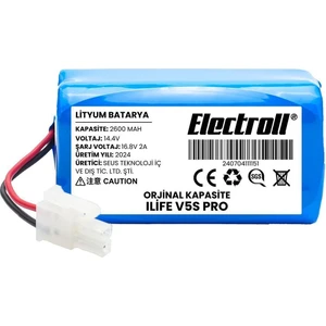 Ilife V5s Pro Uyumlu Batarya (ORJİNAL KAPASİTE) 2600mah Pil Robot Süpürge Batarya Değişimi