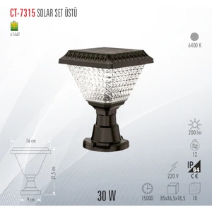 CT-7315 Solar Setüstü Lamba