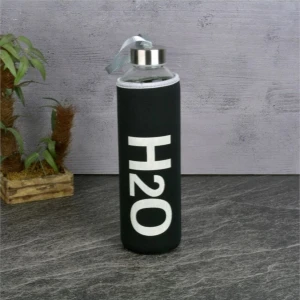 H2O Kılıflı Cam Matara 750 ml