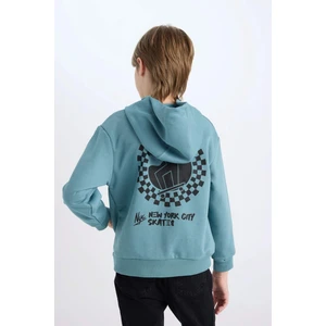 Erkek Çocuk Kapüşonlu Sırt Baskılı Sweatshirt C9799A824WN