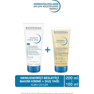 Atoderm Kuru Cilt Nemlendirici Besleyici Duş Yağı 100 Ml Ve Bakım Kremi 200 Ml Bebek Çocuk Yetişkin