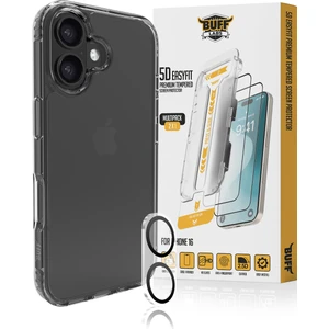 Buff iPhone 16 Avantaj Paket - Kılıf + Ekran Koruyucu + Lens Koruyucu