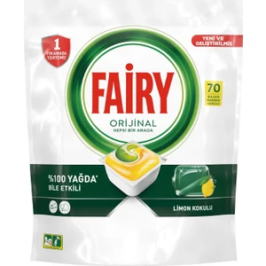 Hepsi Bir Arada Bulaşık Makinesi Deterjanı Kapsülü/tableti 70 Yıkama Limon Kokulu