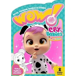 Wow! Cry Babies Magic Tears Boyama Kitabı - Boya Yapıştır Ingilizce Öğren! Türkçe Ingilizce Sözcük