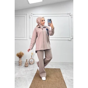 Camelya Oversize  Kumaş Ceket Pantolon Ikili Takım