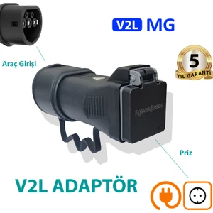 Mg, V2L Tekli Adaptör, Elektrikli Aracınıza 220V Ev Tipi Priz Imkanı. Kampta - Seyahatte