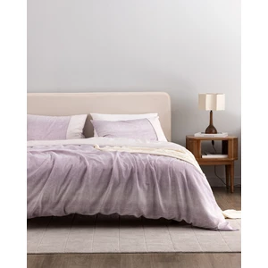 Madame Coco Adelya King Size %100 Pamuk Madame Coco Crep Baskılı Nevresim Takımı - Mürdüm