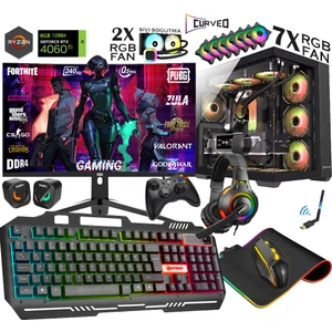 Damage X50 Ryzen 7 5700X 32GB 1tb M.2 RTX4060TI Sıvı Soğutmalı 27" 240Hz Oyuncu Bilgisayarı